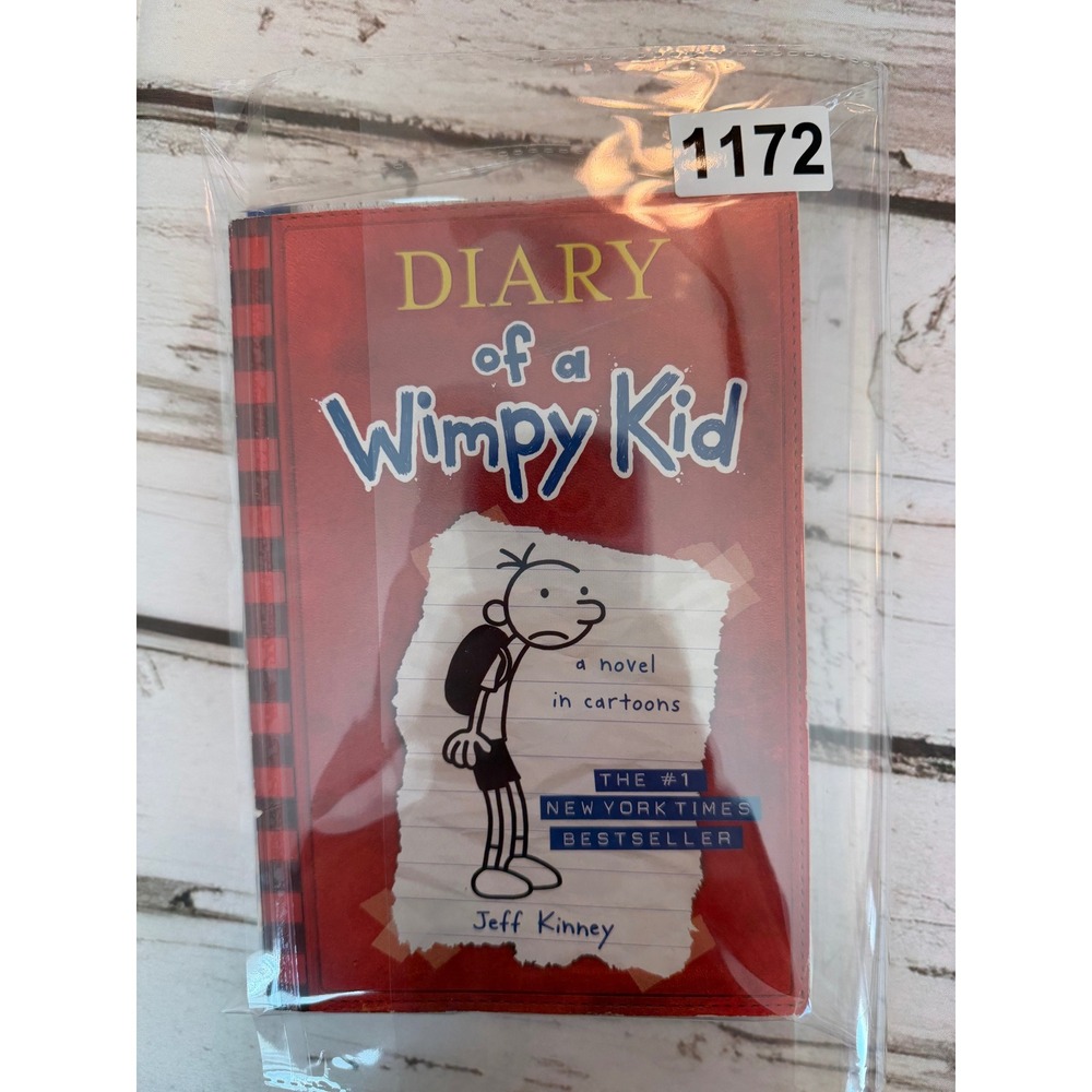 Diary of a Wimpy Kid Jeff Kinney Red Book Cover Journal Sleeve Greg Heffley 1172